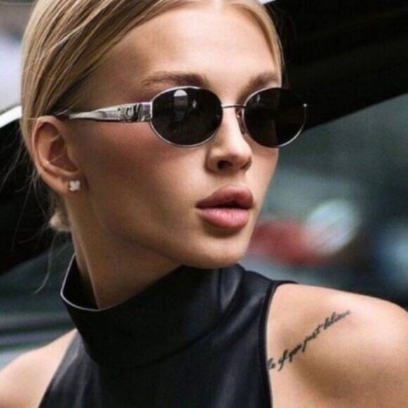 Celine CL40235U 16A Oval Sunglasses – Silver - Picture 2 of 13